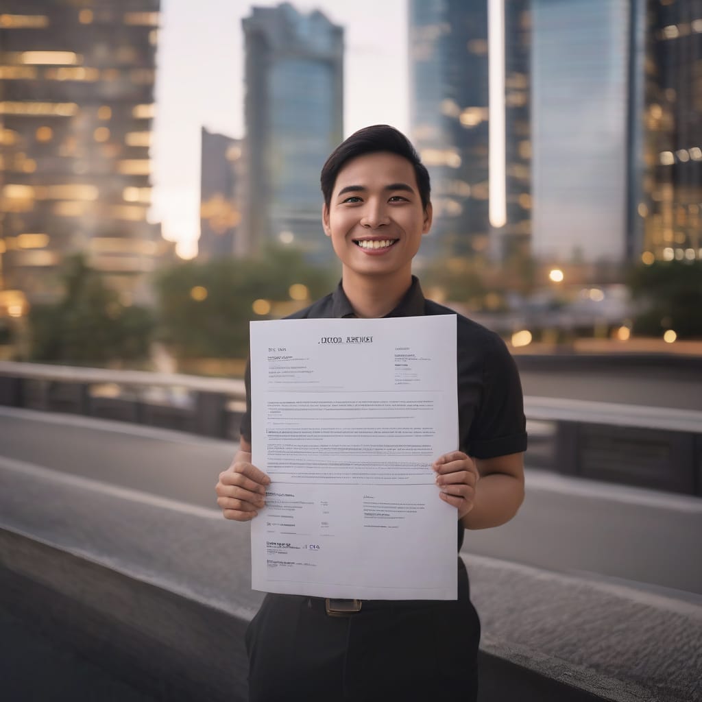 Person using a job search app